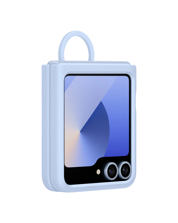 Силиконовый чехол Samsung EF-PF741TLEGWW для Samsung F741B Galaxy Z Flip 6 - синий