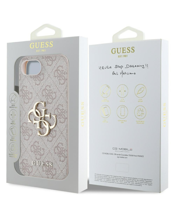 Case Guess 4G Big Logo for iPhone 16e pink