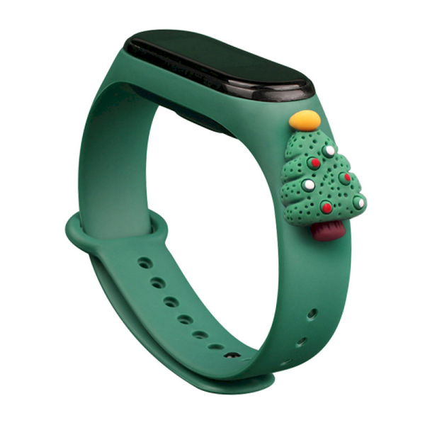 Fusion Xmas Christmas Tree 2 ремешок для часов Xiaomi Mi Band 3 / 4 зеленый