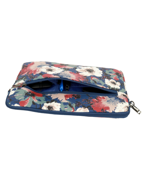 Wonder Sleeve Laptop 17 inches blue and camellias