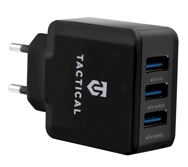 Обложка книги «Tactical LZ-043 3xUSB-A 3.1A Travel Charger Black»