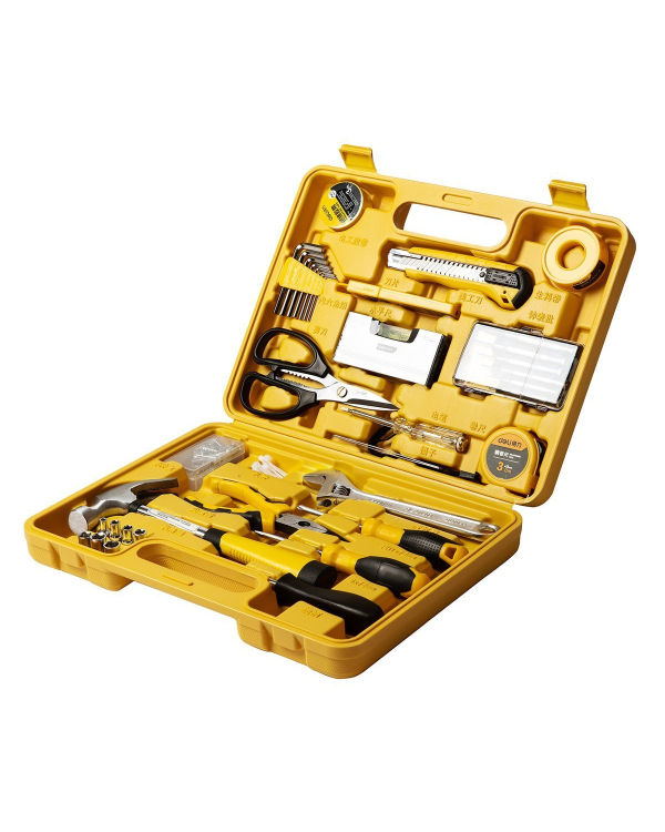 DELI TOOLS Набор бытовых инструментов 38шт|set желтый