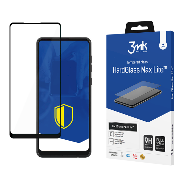 Обложка книги «Samsung Galaxy A21 Black - 3mk HardGlass Max Lite™ screen protector»