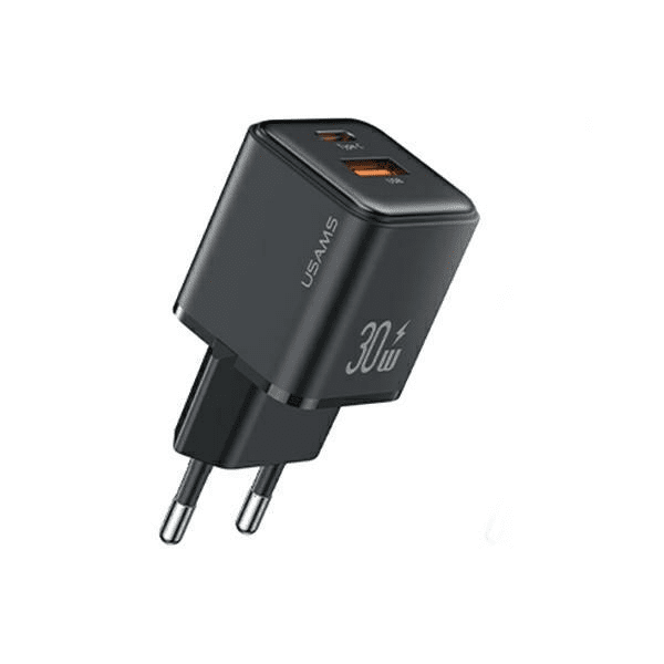 Обложка книги «USAMS Ład. siec. 1xUSB+1xUSB-C PD30W 3A (only head) PD3.0 Fast Charging czarny|black X-ron Series CC189TC01 (US-CC189)»