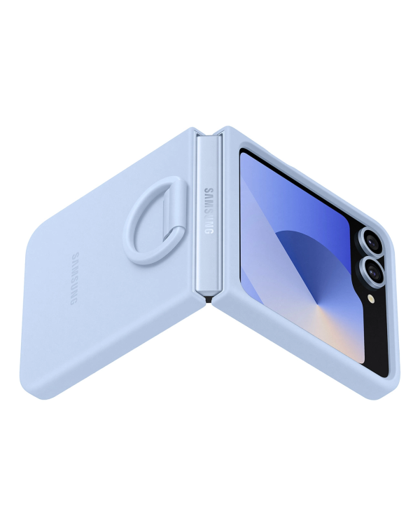 Силиконовый чехол Samsung EF-PF741TLEGWW для Samsung F741B Galaxy Z Flip 6 - синий