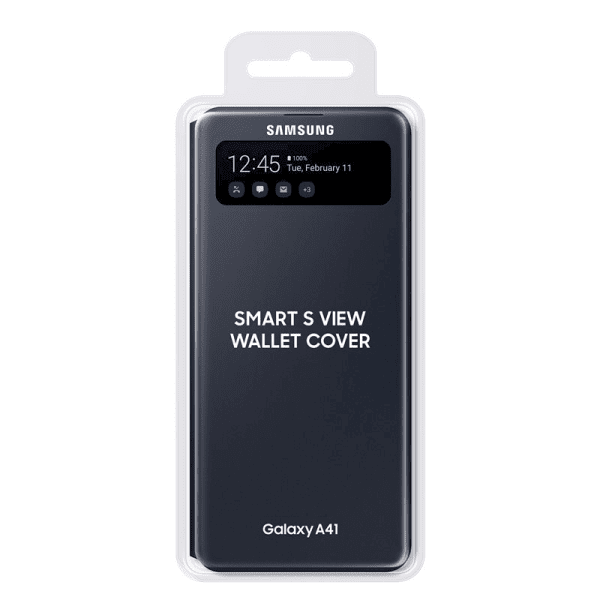 Обложка книги «EF-EA415PBE Samsung S-View Case for Galaxy A41 Black»