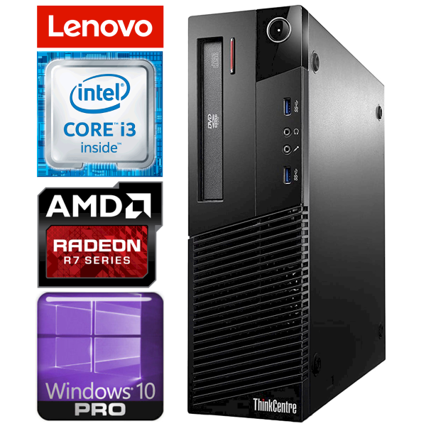 Lenovo M83 SFF i3-4160 16GB 480SSD+1TB R7-350 4GB DVD WIN10PRO/W7P [refurbished]