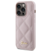 Guess GUHCP15XPSQSQSP iPhone 15 Pro Max 6.7" różowy|pink жесткий чехол стеганый металлический логотип