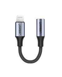 Ugreen 3,5 mm mini jack - Lightning MFI (Made For iPhone) adapter cable 10 cm black (US211 30756)