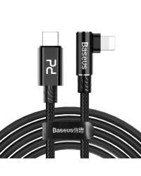 Baseus MVP Elbow USB Type C Power Delivery / Lightning Cable PD 18W 2m Black (CATLMVP-B01)