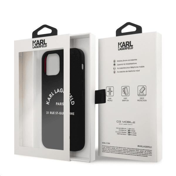 Обложка книги «KLHCP12LSLSGRBK Karl Lagerfeld Rue St Guillaume Silicone Case for iPhone 12 Pro Max 6.7 Black»