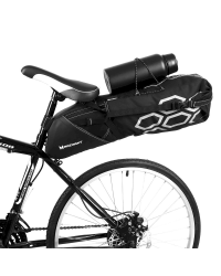 Wozinsky large roomy bicycle bag under the saddle 12 L black (WBB9BK)