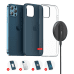 Joyroom wireless Qi charger 15 W for iPhone (MagSafe compatible) + USB Type C cable blue (JR-A28)