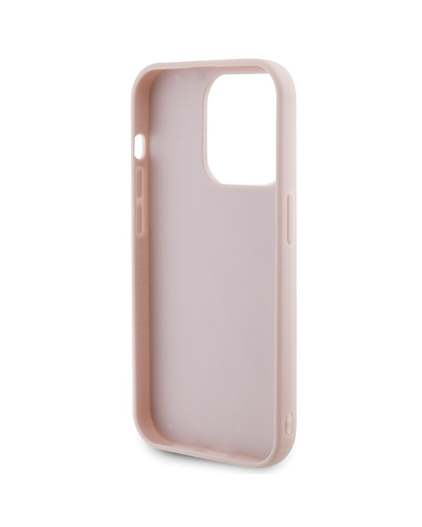 Guess GUHCP15XPSQSQSP iPhone 15 Pro Max 6.7" różowy|pink жесткий чехол стеганый металлический логотип