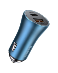 Baseus Golden Contactor Pro car charger, USB + USB-C, QC4.0+, PD, SCP, 40W (blue)