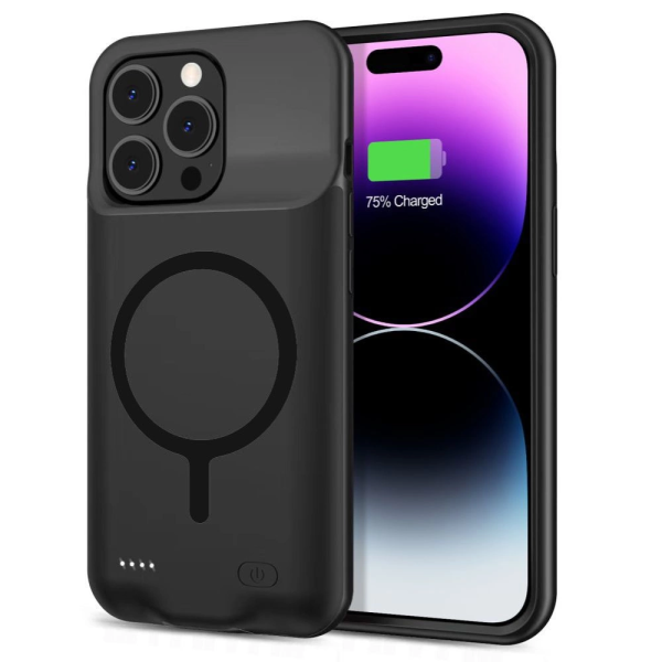 Обложка книги «Tech-Protect PowerCase case for iPhone 15 Pro with MagSafe and 7000mAh power bank - black»