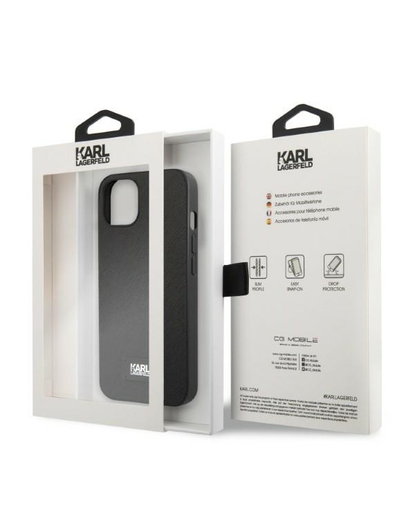 Дополнительное изображение книги «Karl Lagerfeld Saffiano Plaque Case for iPhone 13 Black»