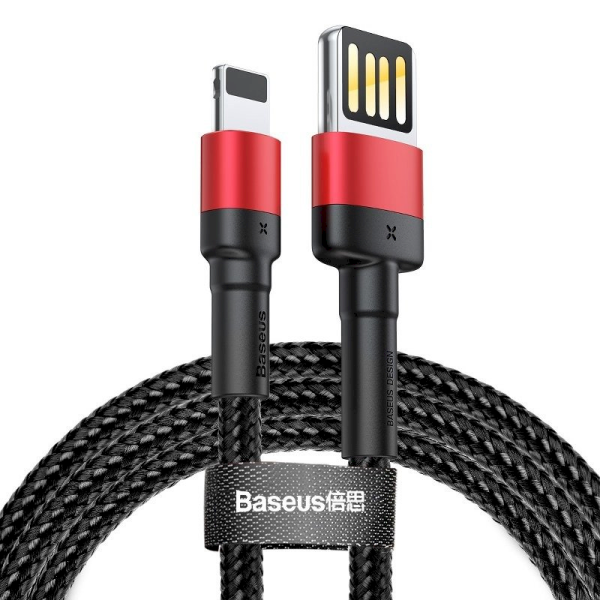 Baseus Cafule Double-sided USB Lightning Cable 1.5A 2m (Black+Red)