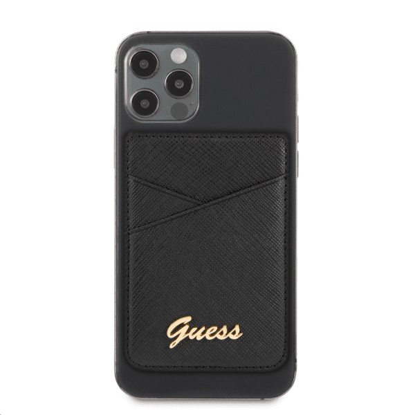 Обложка книги «GUWMSSASLBK Guess Saffiano Cardslot Metal Logo Black»