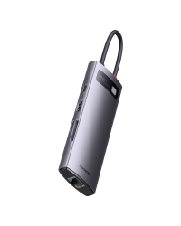 8 в 1 Baseus StarJoy USB-C to USB-C PD | 3x USB-A | HDMI | RJ-45 | SD TF - серый