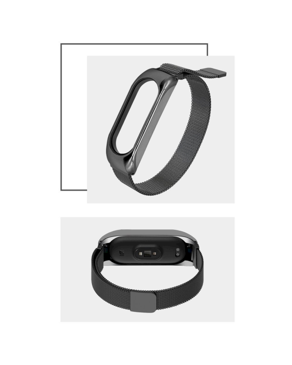 Fusion metal ремешок для часов Xiaomi Mi Band 3 / 4 / 5 черный