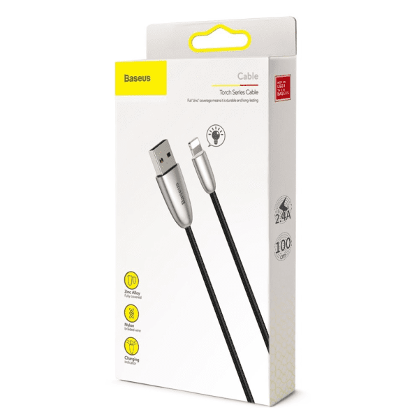 Baseus Torch Series CALHJ-C01 Lightning (MD818) Провод для Зарядки 2.4A / 100 cm Черные