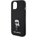 Karl Lagerfeld KLHCP15SGKNPSK iPhone 15 6.1" czarny|black hardcase Fixed Glitter Ikonik Logo Metal Pin
