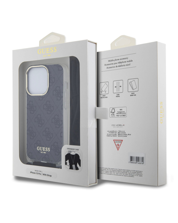 Дополнительное изображение книги «Guess IML 4G Printed Crossbody Case for iPhone 15 Pro Black»