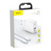 Baseus TZCAFS-A02 Универсальное Зарядное Устройство USB / Type-C / PD / 20V / 5A + Type-C Провод 1М Белое