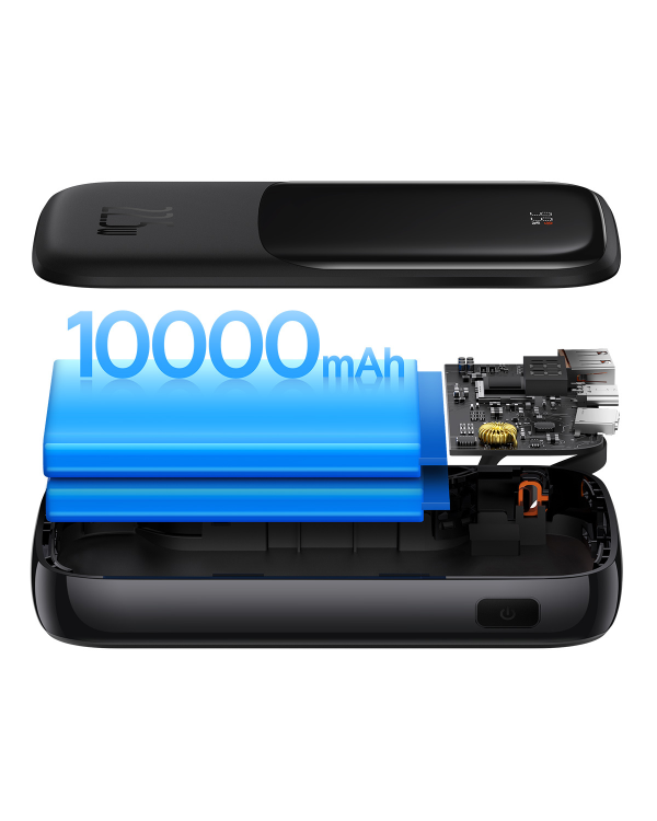Powerbank Baseus Qpow PRO with cable, 10000mAh, 22.5W (Black)