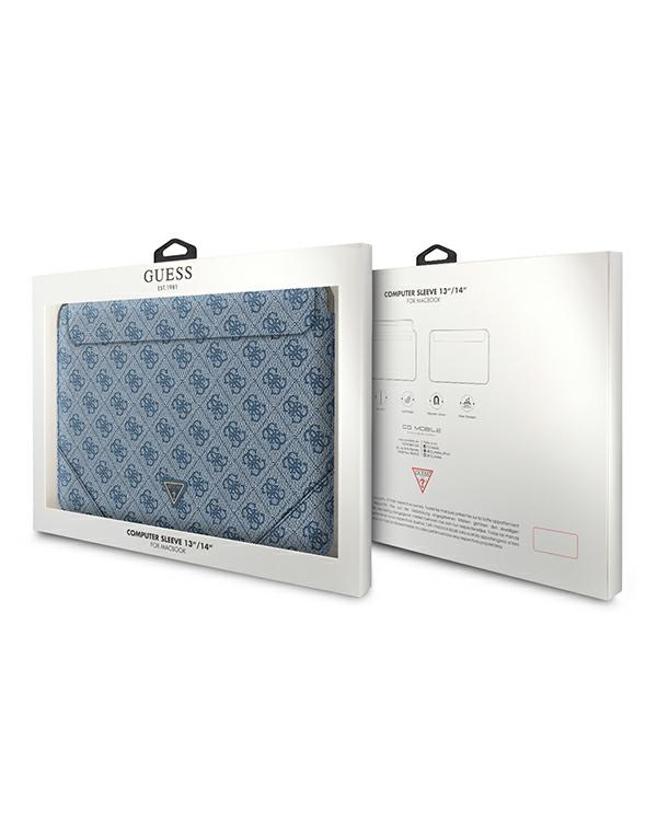 Оригинальный GUESS Laptop Sleeve 4G Uptown Triangle Logo GUCS14P4TB 13|14 дюймов синий