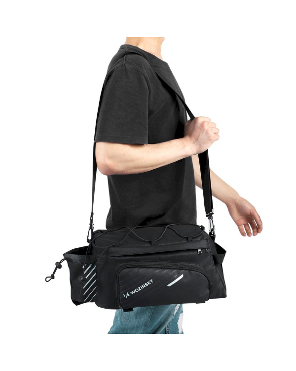 Дополнительное изображение книги «Wozinsky Bicycle Bike Pannier Bag Rear Trunk Bag with Shoulder Strap 9L black (WBB22BK)»
