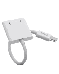 Dudao USB Type C - USB Type C / 3,5 mm mini jack headphone adapter audio and charging white (L13T white)