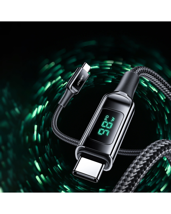 Acefast cable USB Type C - USB Type C 2m, 100W (20V | 5A) black (C6-03 Black)