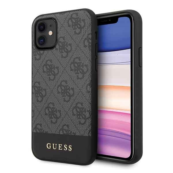 GUHCN61G4GLGR Чехол Guess 4G Stripe для iPhone 11 серый