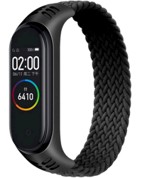 Fusion Nylon 2 ремешок для часов Xiaomi Mi Band 3 / 4 / 5 / 6 черный