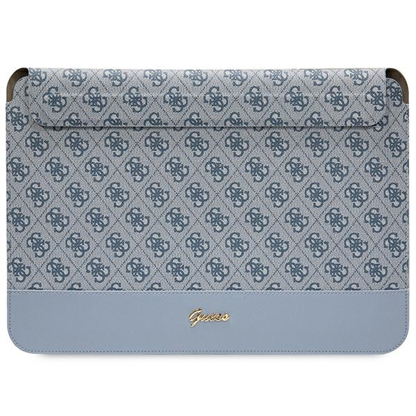 Guess Sleeve GUCS14PS4SGB 14" blue|blue 4G Stripe Metal Logo