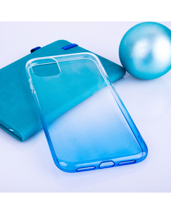 Fusion Gradient case силиконовый чехол для Apple iPhone 13 Pro прозрачно - синий