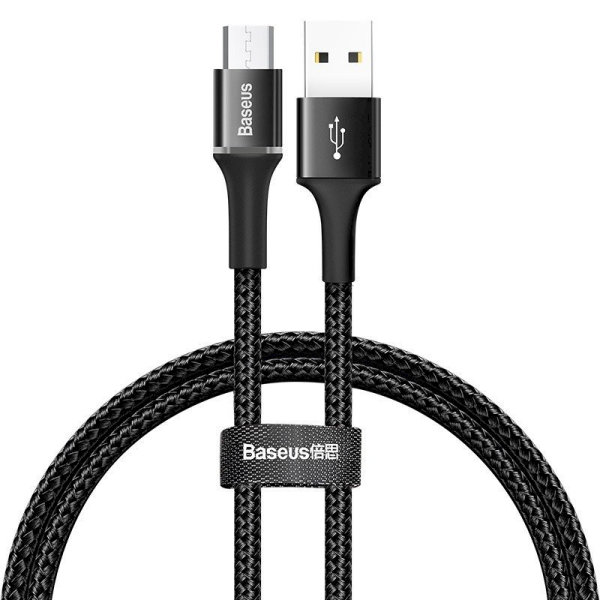Baseus Halo Data cable Lightning with LED lamp 3A 1m (Black)