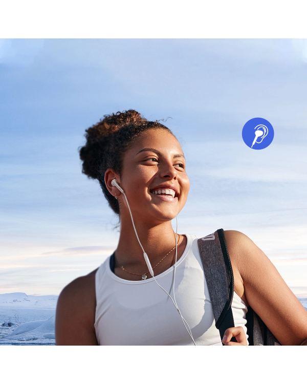 Joyroom JR-EC05 USB-C in-ear headphones - white