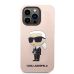 Karl Lagerfeld Liquid Silicone Ikonik NFT Case for iPhone 15 Pro Pink