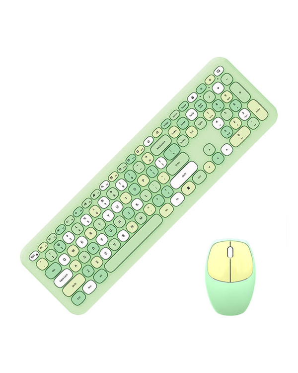 Wireless keyboard + mouse set MOFII 666 2.4G (Green)