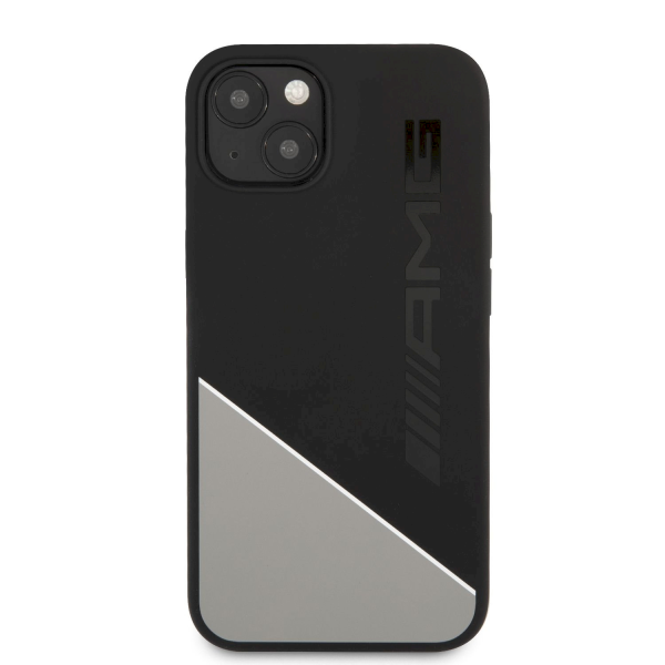 Обложка книги «AMHCP13MWGDBK AMG Liquid Silicone Case for iPhone 13 Black/Grey»