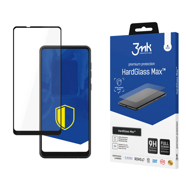 Обложка книги «Samsung Galaxy A21s Black - 3mk HardGlass Max™ screen protector»