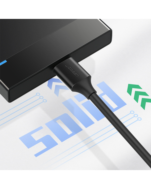 UGREEN US130 | Кабель USB 3.0 - micro USB 3.0 | 0,5 м | черный