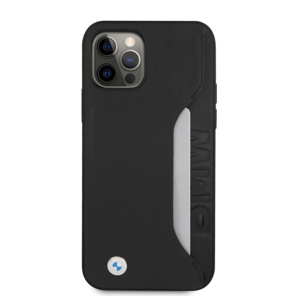 Обложка книги «BMHCP12MRCSWK BMW Signature Leather Card Slot Hard Case for iPhone 12/12 Pro 6.1 Black»