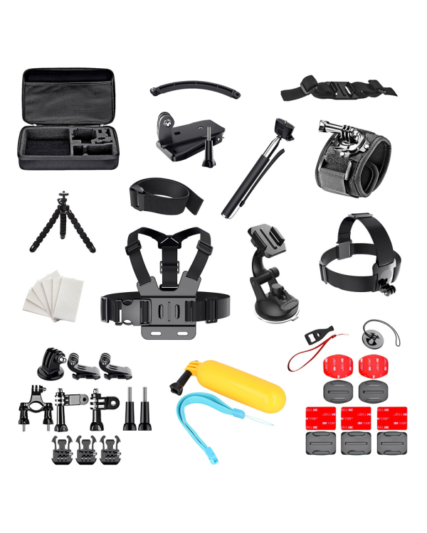 Set of 50 in 1 accessories for GoPro SJCAM sports cameras