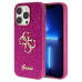 Guess GUHCP15XHG4SGU iPhone 15 Pro Max 6.7" фиолетовый жесткий чехол Glitter Script Big 4G