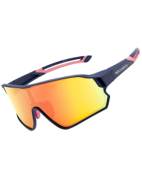Поляризационные велосипедные очки Rockbros 10134PL - синий|розовый