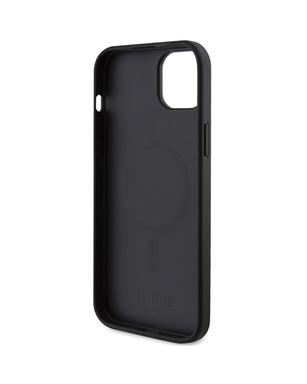 Guess GUHMP15SPSAHMCK iPhone 15 6.1" czarny|black hardcase Saffiano MagSafe